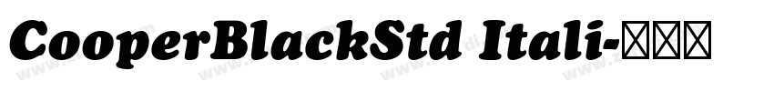 CooperBlackStd Itali字体转换